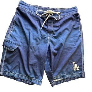 Genuine Merchandise Blue Swim Trunks LA Logo Size XL